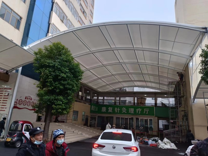 建邺区推拉雨棚定制厂家，仓库通道、卸货区移动伸缩棚搭建-2